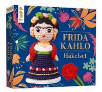TOPP Frida Kahlo Kit de crochet pour loisirs créatifs avec instructions (français non garanti) et matériel pour Frida Kahlo et pince à cheveux pour bricolage Modèle fini env. 14 cm