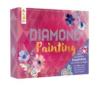 TOPP La merveilleuse boîte créative Diamond Painting: livre d'instructions (32 pages), outils, 1800 diamants en verre en 12 couleurs et différents matériaux à coller