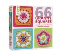 TOPP Lot de 66 cartes Granny Squares : des cartes cool, d'autres formes et un nouveau plaisir au crochet. Chaque Granny comprend une photo et une écriture au crochet. Livret technique pratique inclus