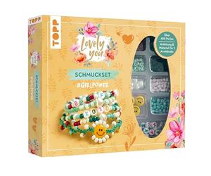 TOPP Lovely You Kit de bijoux #GirlPower. Instructions et matériaux pour 5 bracelets. Plus de 400 perles. Instructions (français non garanti), test d'amitié, plus de 400 perles colorées, perles en