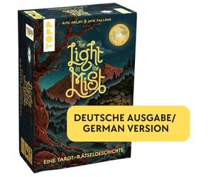 TOPP The Light in The Mist - Une Histoire de Puzzle de Tarot - Jeu d'évasion Unique avec de Belles Cartes de Tarot - avec site Web de Solution, Noir, Bleu, Marron, Gris, Blanc