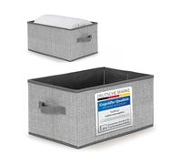 TOPP4u grandes boîtes de rangement en tissu 38x26x20 cm, lot de 2, grandes boîtes de rangement, panier de rangement pliable, boîte organisatrice pour placard, boîtes pour placard, boîte de rangement