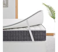 Topper 180 x 200 cm Surmatelas en Mousse à mémoire de Forme Adaptable à Tous Les Matelas, hypoallergénique et Respirant, déhoussable, Fermeture éclair cachée et Lavable.