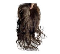 Topper Cheveux 14 "cheveux humains Topper for les femmes 10x12 cm dentelle Base corps ondulé Remy cheveux pièces augmenter le Volume des cheveux pince en vague cheveux bouclés Topper Hair Toppers Femm