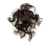 Topper Cheveux 14 "cheveux humains Topper for les femmes 10x12 cm dentelle Base corps ondulé Remy cheveux pièces augmenter le Volume des cheveux pince en vague cheveux bouclés Topper Hair Toppers Femm