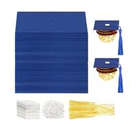 Topper Cupcake de Remise des Diplômes - Support à Dessert en Papier Créatif,Mini Chapeau de Graduation avec Gland | Pour École Maison Salle de Classe Garçons Filles Famille Camarades Étudiants