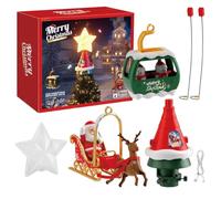 Topper D'arbre De Noël - Décoration De La Cime Rotative | Ornements D'arbre Topper Ornements De Fête De Vacances Fourniture D'hiver Avec Des Lumières LED Et De La Musique Pour Les Décors De Noël Et Au
