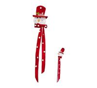 Topper d'arbre de Noël | Décoration de tête de Bonhomme de Neige | de Neige de Noël avec Chapeau et écharpe Astuce d'arbre pour la Porte de la crèche Intérieur Holiday Studio Living Room Winter