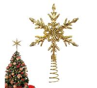 Topper d'arbre d'étoile de Noël - Décoration d'arbre de Noël, Topper de la cime d'étoile Hollow Gold | Décoration de toppers 3D creux pour hôtel intérieur hôtel entrée dans la chambre à coucher du sal