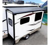 Topper d'Auvent, Kit Modulaire d'Auvent Extensible à Couverture Complète Noir, Protection pour Diapositive de Caravanes et Camping-Cars, 200cm de Longueur