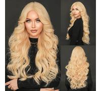 Topper de cheveux pour femmes Perruque cheveux longs bouclés avec de grandes vagues, couvre-tête complet for femmes, à la mode et naturel, adapté diverses Occasions Postiches(A)