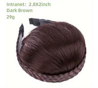 Topper De Cheveux Raides Élégants Pour Femmes Avec Frange D'apparence Naturelle,Pince À Cheveux Humains,Postiche Tressée,Bande De Sauna,Mécanisme Complet - Type Dark Brown