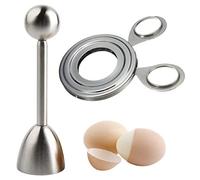 Topper de Coquille D'œuf, Kitchen Toqueur à D'Oeuf Inox Coupe Oeuf à La Coque et Separateur A Oeuf Toqueur à Oeufs Coupe-Coquille pour Enlever les Coquilles D'oeufs Crus Mous ou Durs (Style 1)