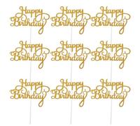 Topper de Gâteau Happy Birthday, Décoration Anniversaire | Motifs de Lettres Élégants et Mignons, Légers pour Pâtisseries et Apéritifs, Thème Coordonné, Séance Photo, Parents