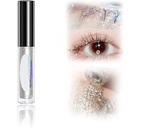 Topper de mascara à paillettes de diamant, mascara à cils scintillants 4D scintillants, mascara à cils brillants en diamant étincelant pour les fêtes et les femmes filles (Argent)