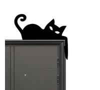 Topper de Porte Chat - Décor Suspendu en Bois | Décor Fenêtre Félin Pour Salon Chambre Atelier Loisirs Créatifs Halloween