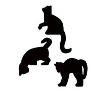 Topper De Porte Chat Noir Sculptures d'animaux mignons en bois