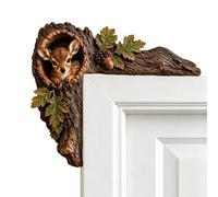 Topper De Porte Tanière D'Arbre Écureuil 2D, Cadre Animal Des Bois | Scène Forestière Réaliste Pour Chambres, Angles Lecture, Chalets, Intérieurs De Ferme, Étagères, Fenêtre, Mur