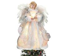 Topper De Sapin De Noël Ange LED - Décoration Festive pour Arbre De Noël avec Ailes - Illumination pour Maison (A)