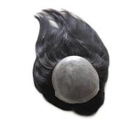 topper délié 14"-16" Extension de cheveux raides for femme, densité 120%, vrais cheveux humains, 7" x 9", base de peau entièrement en PU, doubles nœuds, postiches brésiliennes Remy Toppers de cheveux