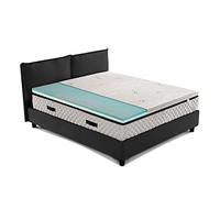 Topper intelligent côté doux et côté rigide, sur matelas correcteur hauteur 6 cm avec tissu antimicrobien déhoussable et lavable - Bio Memory mesure 100 x 200 cm