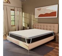 Topper matrimonial 170 x 200 cm Memory haut, 7 cm - 7 zones différenciées, revêtement déhoussable et lavable, Sur Matelas Topper One