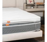 Topper Memory 90 x 195 cm, hauteur 7 cm - 7 zones différenciées, revêtement déhoussable et lavable, Sur Matelas Topper One