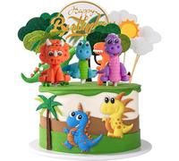 Topper Per Torta Di Compleanno Con Dinosauro 5 Pezzi Decorazione Di Compleanno Per Bambini Decorazione Della Torta Della Festa Di Compleanno Decorazione Per Feste a Tema Dinosauri