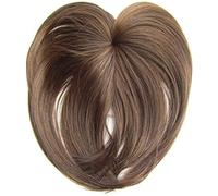 Topper perruque soyeuse Clip-On, Extension de cheveux de fibre résistante à la chaleur pour les femmes Made-Made Fashion dames court tout droit morceau de perruque de cheveux Cap