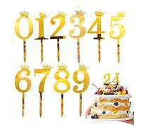 Topper pour gâteau d'anniversaire - 18,5 x 5 cm pour gâteaux personnalisés, plaques signalétiques avec numéros pour cupcakes pour célébrations, diplômes, mariages, réunions de famille, retraites