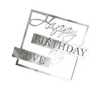 Topper pour gâteau, décoration de gâteau de anniversaire amour mon | Topper pour gâteau d'anniversaire amant, nouveauté insert acrylique unique, décoration de fête My Love pour épouse,