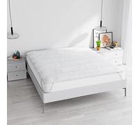 Topper pour lit Double 160 x 195 cm Elegant Made in Italy matelassé avec élastiques pour Un Maximum de Confort