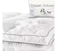 Topper pour matelas en duvet Oca Tex Tirol © DOLOMITI 50 % duvet d'oie/50 % - carré et demi maxi 140 x 190 cm
