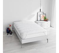 Topper Simple 80 x 195 cm Elegant Made in Italy matelassé avec élastiques pour Un Maximum de Confort