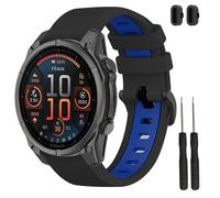 TopPerfekt Bracelet compatible avec Garmin Fenix 8/8 Pro 51/47/43 mm, bracelet de rechange en silicone souple pour montre intelligente Instinct 3/Forerunner 965/Tactix 8/Fenix 7/6/Descent G2 pour