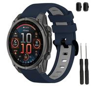 TopPerfekt Bracelet compatible avec Garmin Fenix 8/8 Pro 51/47/43 mm, bracelet de rechange en silicone souple pour montre intelligente Instinct 3/Forerunner 965/Tactix 8/Fenix 7/6/Descent G2 pour