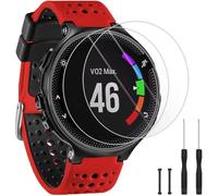 TopPerfekt Bracelet Compatible avec Garmin Forerunner 235, Bracelet de Remplacement en Silicone Souple et 2 x Protecteur D'écran pour Montre Intelligente 235 pour Femmes et Hommes (Rouge-Noir)