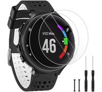 TopPerfekt Bracelet Compatible avec Garmin Forerunner 235, Bracelet de Remplacement en Silicone Souple et 2 x Protecteur D'écran pour Montre Intelligente 235 pour Femmes et Hommes (Noir-Blanc)