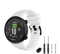 TopPerfekt Bracelet Compatible avec Garmin Forerunner 45, Band Montre Sport en Silicone, Forerunner 45 et Swim 2 Straps de Remplacement (Blanc)
