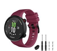 TopPerfekt Bracelet Compatible avec Garmin Forerunner 45, Band Montre Sport en Silicone, Forerunner 45 et Swim 2 Straps de Remplacement (Le vin)