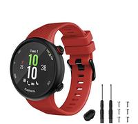 TopPerfekt Bracelet Compatible avec Garmin Forerunner 45, Band Montre Sport en Silicone, Forerunner 45 et Swim 2 Straps de Remplacement (Rouge)