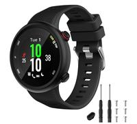 TopPerfekt Bracelet Compatible avec Garmin Forerunner 45, Bracelet de Poignet en Silicone de Sport, Bracelet de Remplacement pour Forerunner 45 et Swim 2, 4.9''-7.5'', Silicone, Pas de pierre