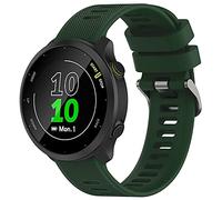 TopPerfekt Bracelet compatible avec Garmin Forerunner 55 20 mm Bracelet de rechange en silicone souple pour Forerunner 570 42 mm/165/158/Vivoactive 5/6/Venu 2 Plus/Galaxy Watch 4 42 mm (Vert olive)