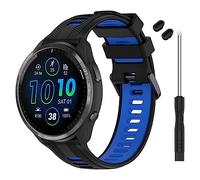 TopPerfekt Bracelet compatible avec Garmin Forerunner 965, bracelet de rechange en silicone souple pour montre intelligente 965 pour homme et femme