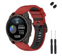TopPerfekt Bracelet de 22 mm compatible avec Garmin Fenix 8 47 mm, bracelet de rechange en silicone souple pour montre intelligente Instinct 3 45 mm/Tactix 8 47 mm/Descent G1/G2 pour homme et femme