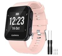 TopPerfekt Bracelet de montre Compatible avec Garmin Forerunner 35, de Remplacement en Silicone Souple pour Garmin Forerunner 35 Smart Watch, Fit 5.11 "-9.05" (130-230 mm) Poignet (Rose)