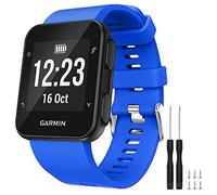 TopPerfekt Bracelet de montre Compatible avec Garmin Forerunner 35, de Remplacement en Silicone Souple pour Garmin Forerunner 35 Smart Watch, Fit 5.11 "-9.05" (130-230 mm) Poignet (Bleu)