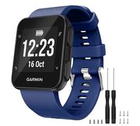 TopPerfekt Bracelet de montre Compatible avec Garmin Forerunner 35, de Remplacement en Silicone Souple pour Garmin Forerunner 35 Smart Watch, Fit 5.11 "-9.05" (130-230 mm) Poignet (Bleu Marine)