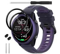 TopPerfekt Bracelet de montre compatible avec Garmin Forerunner 970, bracelet de rechange en silicone souple pour montre intelligente Garmin Forerunner 965/955/Descent G1 pour homme et femme, 5.5’’~