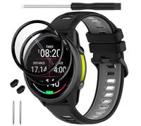 TopPerfekt Bracelet de montre compatible avec Garmin Forerunner 970, bracelet de rechange en silicone souple pour montre intelligente Garmin Forerunner 965/955/Descent G1 pour homme et femme, 5.5’’~